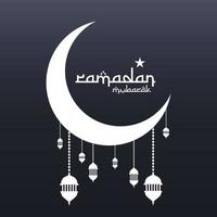 ramadan kareem gratulationskort med arabisk prydnad. vektor