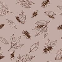 Kakao nahtlose Muster handgezeichnete Doodle, Vektor. Strichzeichnungen, nordisch, skandinavisch, minimalismus, monochrom. Tapete, Textildruck Geschenkpapierhintergrund vektor