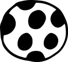 Ball-Symbol. handgezeichnetes Gekritzel. , skandinavisches, nordisches, minimalistisches monochromes Spielzeug für Kinder oder Tiere vektor