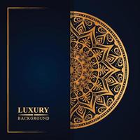 Luxus-Mandala-Hintergrund mit goldenem Arabeskenmuster arabisch-islamischer Oststil. Dekoratives Mandala für Druck, Poster, Bucheinband usw. vektor