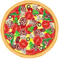 Pizza-Vektor-Illustration vektor