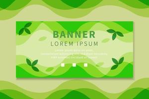 bunter grüner Banner Vektor abstrakter Hintergrund