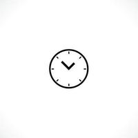 klockikon. klocka tid symbol platt stil. design webbplats ikon, logotyp, app, ui. illustration - vektor. eps10. vektor