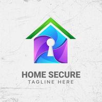 Home Secure Logo Design Template Vector Premium, Home Security, Schlüsselhaus, sicheres Zuhause