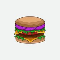 Burger Illustration Premium vektor