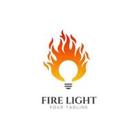 Feuerlicht-Logo-Design-Vorlage vektor