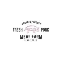 Schweinefleisch Logo Design Template Vector Premium, Schwein, Schweinefleisch, Schweinchen, Fleischerei, Frischfleisch, Metzgermarkt