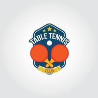 Tischtennis-Logo-Design-Vektor vektor