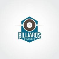 Billard-Logo-Design-Vektor vektor