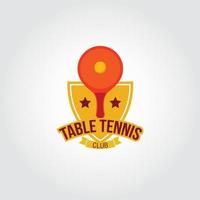 Tischtennis-Logo-Design-Vektor vektor