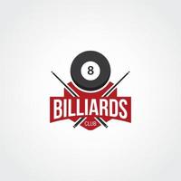 Billard-Logo-Design-Vektor vektor