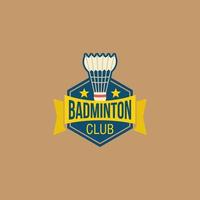 badminton logotyp design vektor. lämplig för badmintonidrottslag och turneringslogotyp vektor