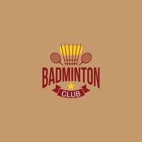 badminton logotyp design vektor. lämplig för badmintonidrottslag och turneringslogotyp vektor