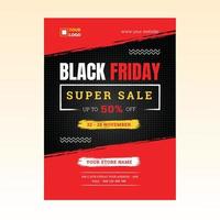 Black Friday Super Sale Flyer Design vektor