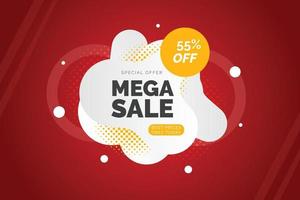 Mega Sale Rabatt Banner Promotion Hintergrund vektor