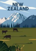 neuseeland vektorillustrationshintergrund vektor