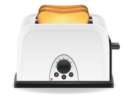 Toast in einer Toaster-Vektor-Illustration vektor