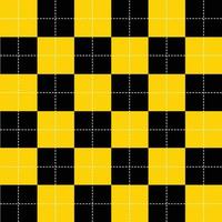 gelber schwarzer weißer Schachbretthintergrund vektor