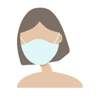 Menschen in einer medizinischen Maske. Schutz vor Viren während einer Coronavirus-Pandemie. flacher Illustrationsstil. Vektorillustration vektor