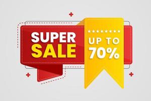 Super Sale mit Angebotsdetails vektor