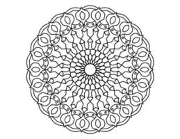 Schwarz-Weiß-Mandala-Design, Tattoo, Mehndi, Malvorlagen vektor
