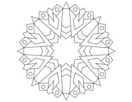 Schwarz-Weiß-Mandala-Design, Tattoo, Mehndi, Malvorlagen vektor