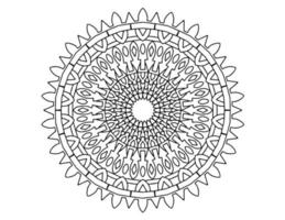 Schwarz-Weiß-Mandala-Design, Tattoo, Mehndi, Malvorlagen vektor