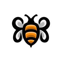 enkel maskot vektor logotyp design av naturlig bee honung