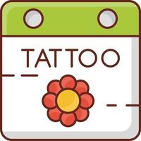 Tattoo-Vektor-Illustration auf einem transparenten Hintergrund. Symbole in Premiumqualität. Vektorlinie flaches Farbsymbol für Konzept und Grafikdesign. vektor