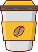 Kaffee-Vektor-Illustration auf einem transparenten Hintergrund. Symbole in Premiumqualität. Vektorlinie flaches Farbsymbol für Konzept und Grafikdesign. vektor