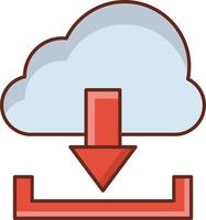 Cloud-Vektor-Illustration auf einem transparenten Hintergrund. Symbole in Premiumqualität. Vektorlinie flaches Farbsymbol für Konzept und Grafikdesign. vektor