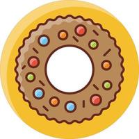 Donuts-Vektor-Illustration auf einem transparenten Hintergrund. Premium-Qualitätssymbole. Vektorlinie flaches Farbsymbol für Konzept und Grafikdesign. vektor