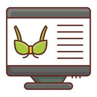 Online-Vektor-Illustration auf einem transparenten Hintergrund. Symbole in Premiumqualität. Vektorlinie flaches Farbsymbol für Konzept und Grafikdesign. vektor