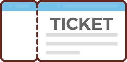 Ticket-Vektor-Illustration auf einem transparenten Hintergrund. Symbole in Premiumqualität. Vektorlinie flaches Farbsymbol für Konzept und Grafikdesign. vektor
