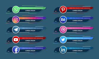 Social Media Web unteres Drittel Banner Template-Design. Vektor-Illustration vektor