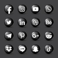 sociala medier 3d ikoner och logotyper samling pack premium vektor