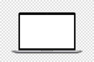 mockup av enhetens skärm. realistisk öppen bärbar dator på tom skärm för din design. vektor eps10