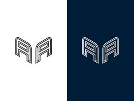första bokstaven en minimalistisk modern 3d-logotypdesign vektor