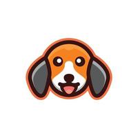 einfaches Maskottchen-Vektor-Logo-Design von Hundekindern vektor