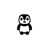Pinguin in weißem Hintergrund, Vektorlogo-Design editierbar vektor