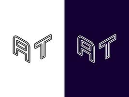 Anfangsbuchstabe bei minimalistischem und modernem 3D-Logo-Design vektor