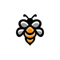 enkel maskot vektor logotyp design av naturlig bee honung