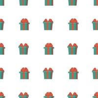 nahtloses Muster mit einem Geschenk. Hintergrund mit einer Geschenkbox. geeignet für Hintergründe, Karten und Geschenkpapier. gut zum thema neujahr, geburtstag und valentinstag. Vektor. vektor