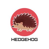 Igel Logo isoliert auf weißem Hintergrund vektor