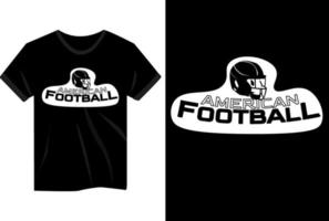 design av t-shirt med hjälm för amerikansk fotboll vektor