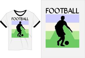 fotbollsspelare i fältet t-shirt design vektor