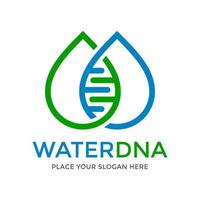 vatten dna vektor logotyp mall. denna design använda kromosomsymbol. lämplig för naturen.