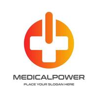 medizinische Energievektorlogoschablone. Dieses Design verwendet Technologiesymbol. für die Gesundheit geeignet. vektor