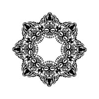 Vintage Mandala Logo Runde Ornament für Design. isoliert auf weißem Hintergrund. Vektor-Illustration. vektor