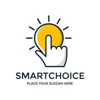 Smart Choice-Vektor-Logo-Vorlage. Dieses Design verwendet Hand- oder Fingersymbole. geschäftstauglich. vektor